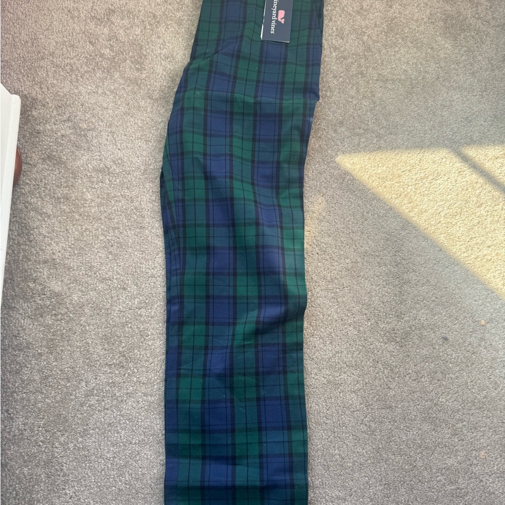 Vineyard Vines boys  Navy and Green Plaid breakers pant